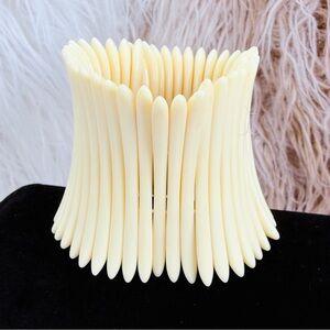 Bohemian chic wide band stretched bracelet